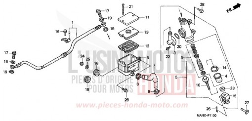 POMPA FRENO POSTERIORE NX650X di 1999
